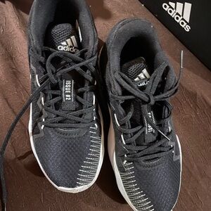 Adidas Youth Black and White Athletic Shoes